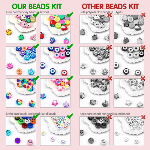 Kit Para Hacer Pulseras Niña De Bricolaje Cuentas Del Letras colores 