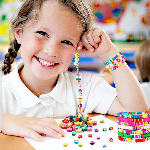 Kit Para Hacer Pulseras Niña De Bricolaje Cuentas Del Letras colores 