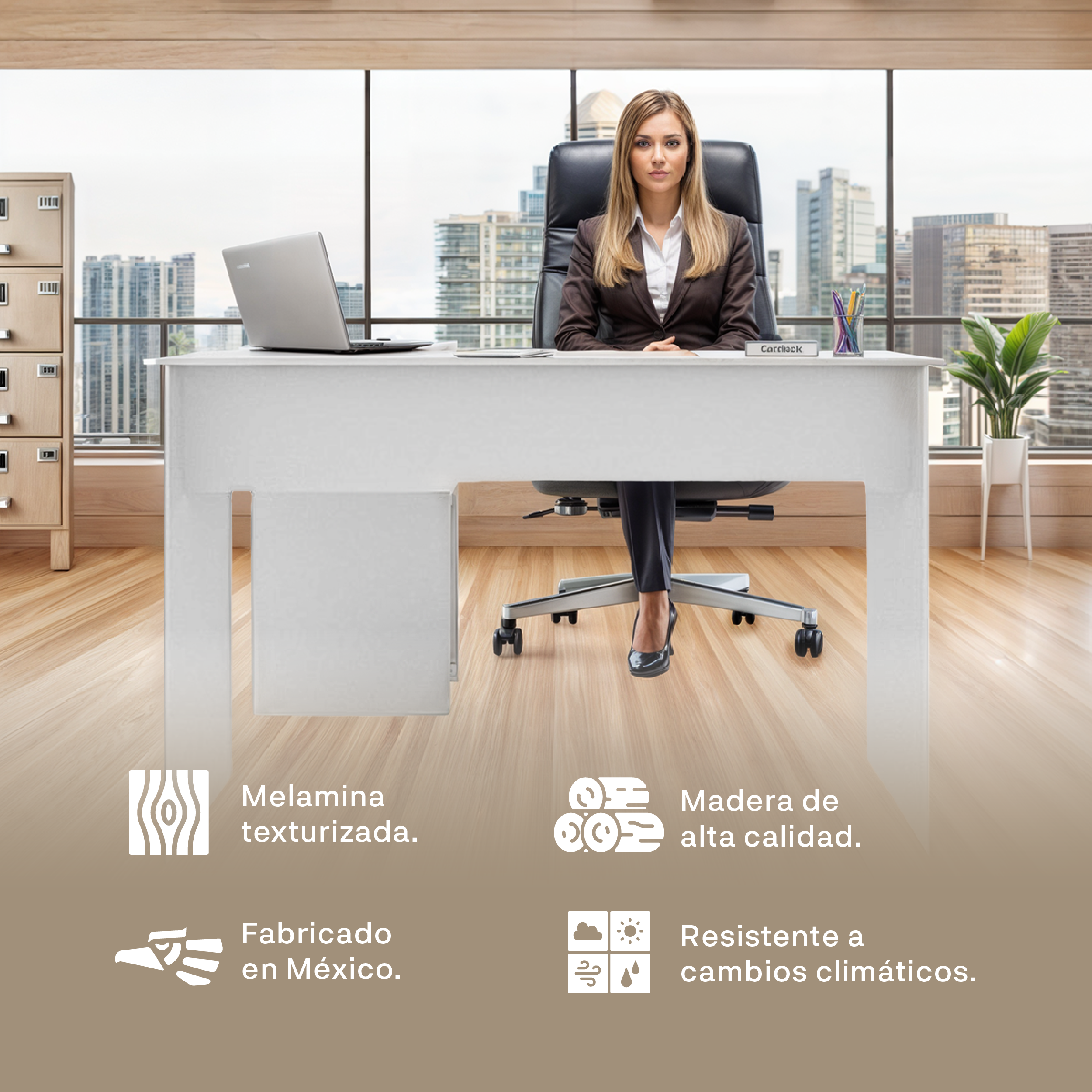 Escritorio Moderno Esquinero Hogare home Office Estudiantil Color Blanco