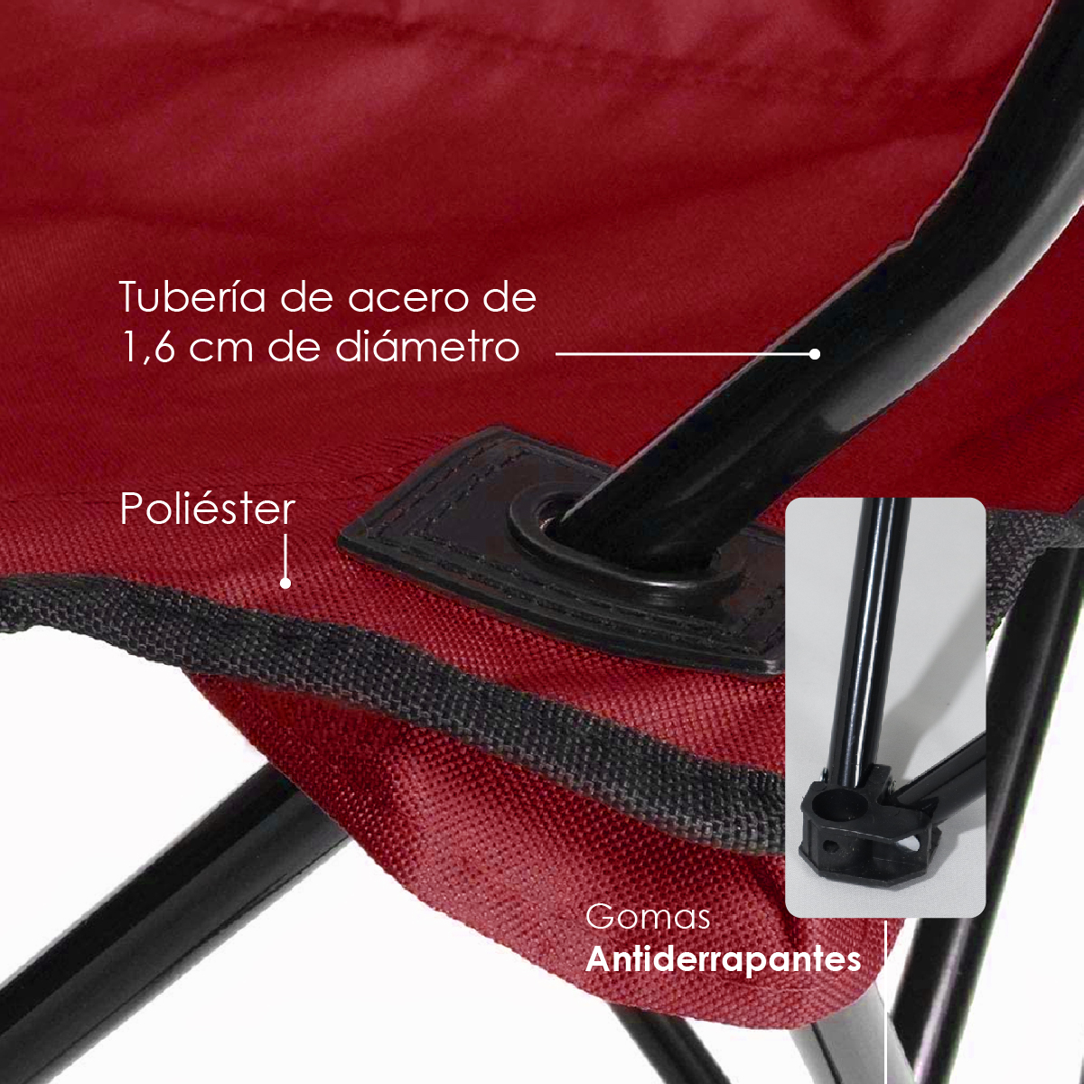10 Sillas Plegables Playa Roja
