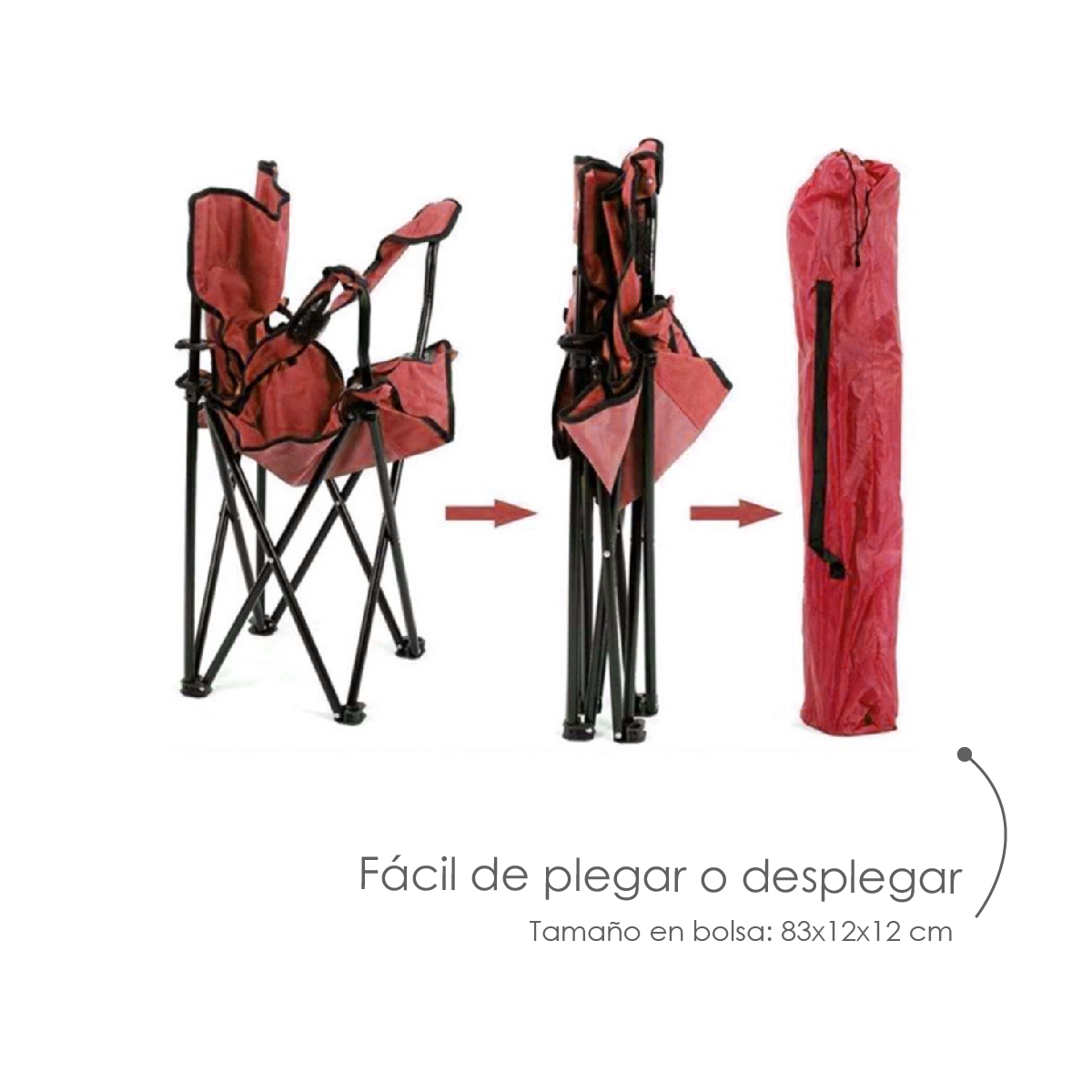 10 Sillas Plegables Playa Roja