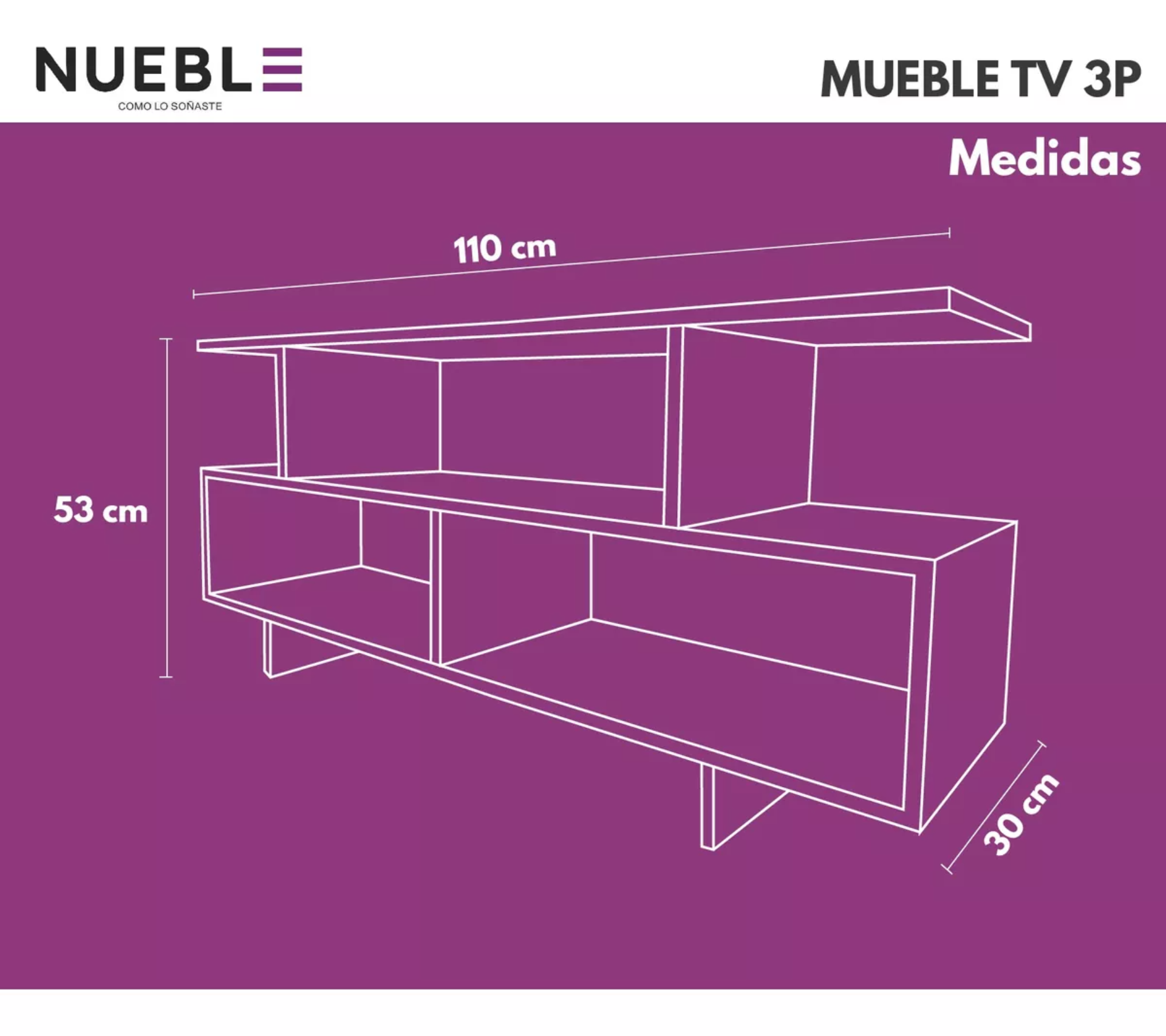 Mueble Tv Centro Entretenimiento Moderno