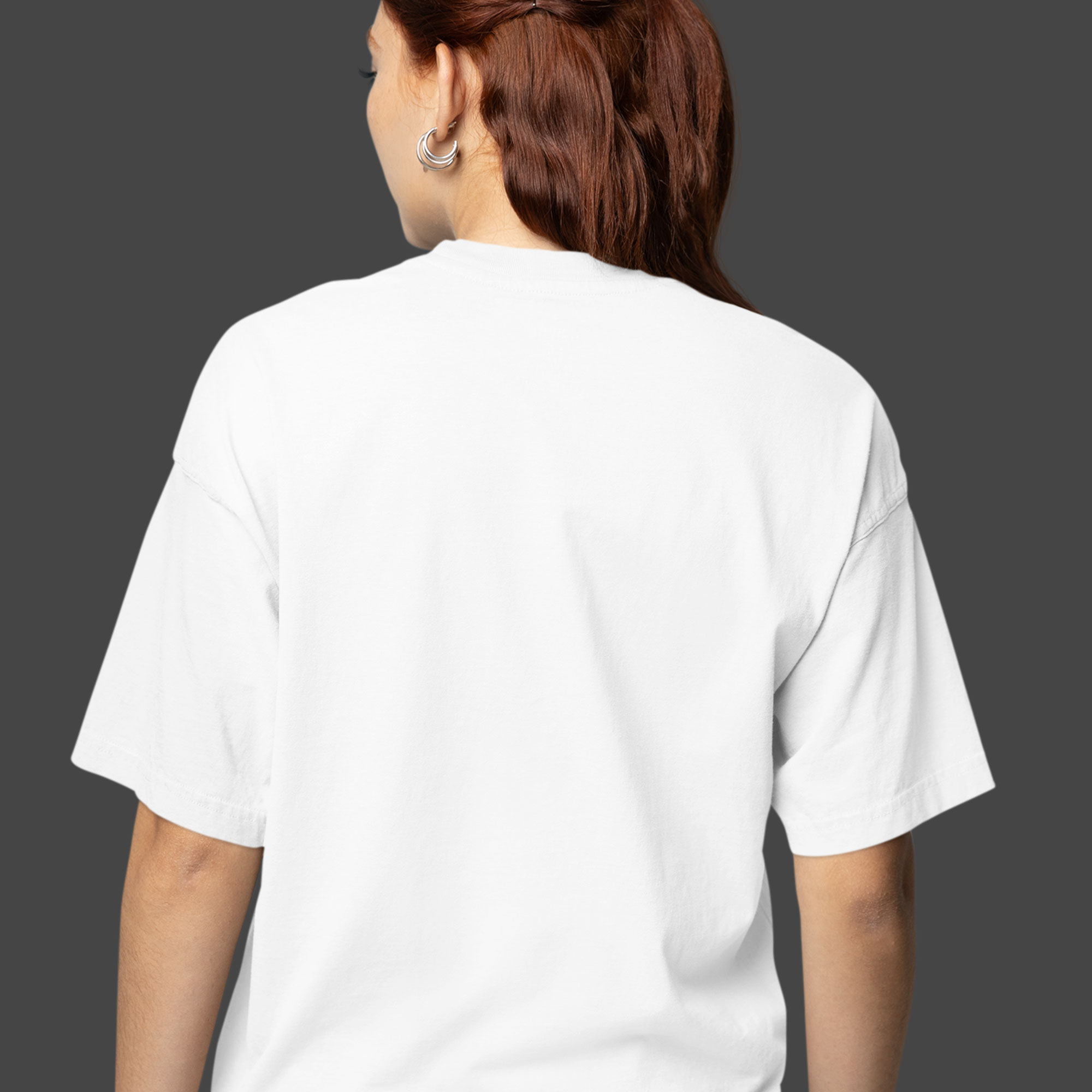 Playera Oversize de Manga Corta Unisex con Diseño de Positive Blanca Cómoda y de Alta Calidad