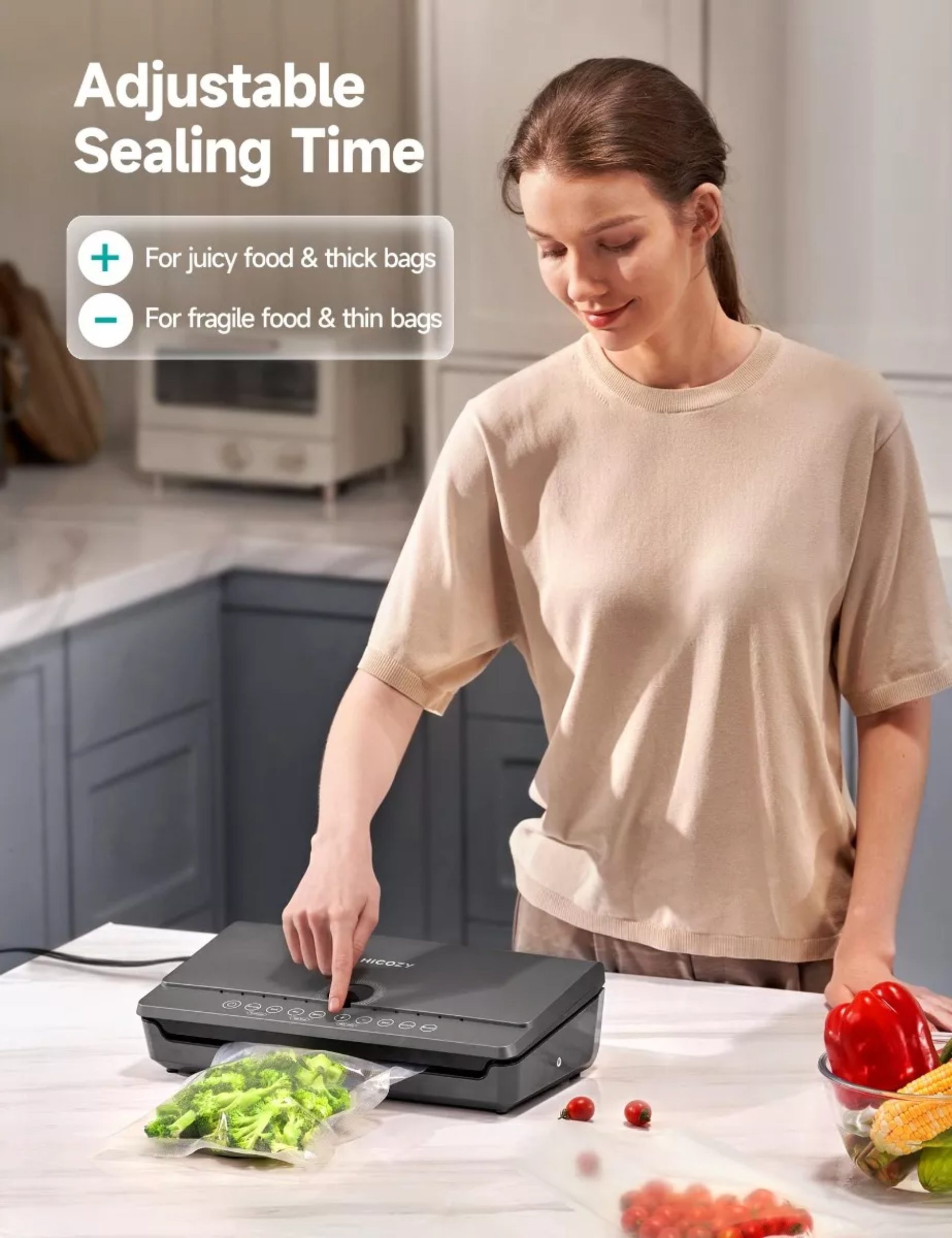 Máquina De Sellado De Bolsas Al Vacío Automática Para Comida