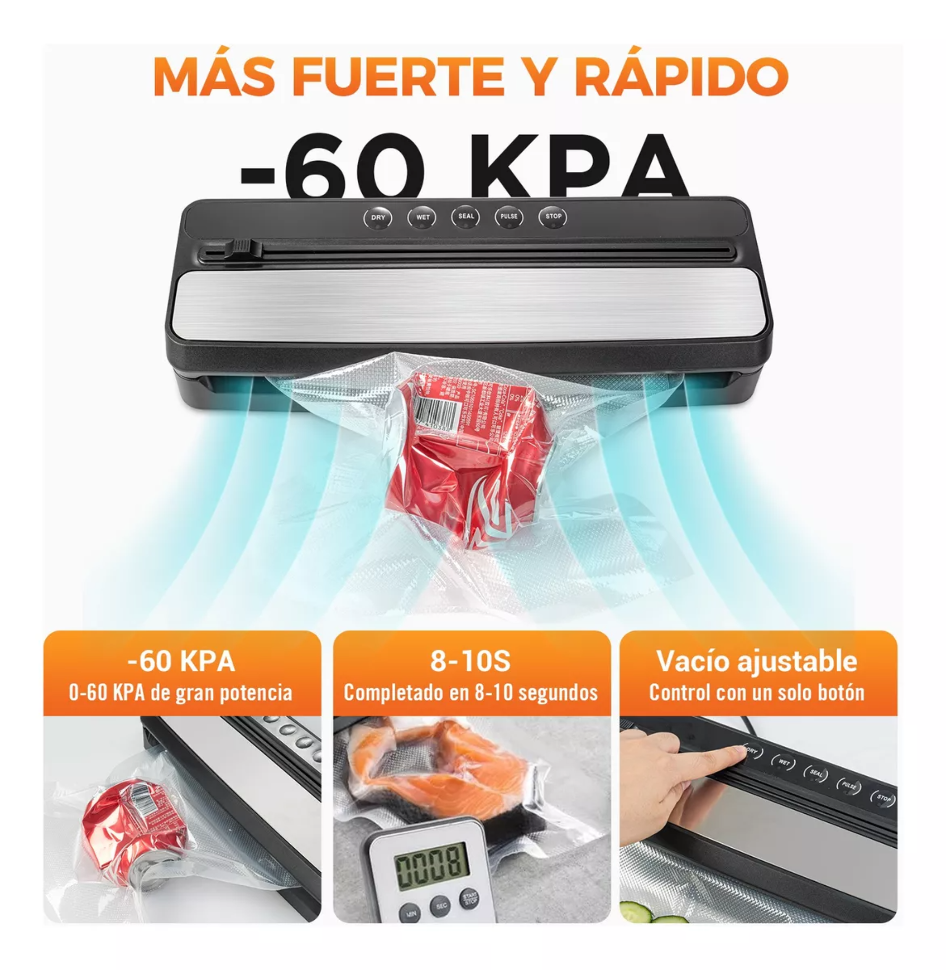 Empacadora Al Vacío Selladora Máquina Selladora Al Vacío