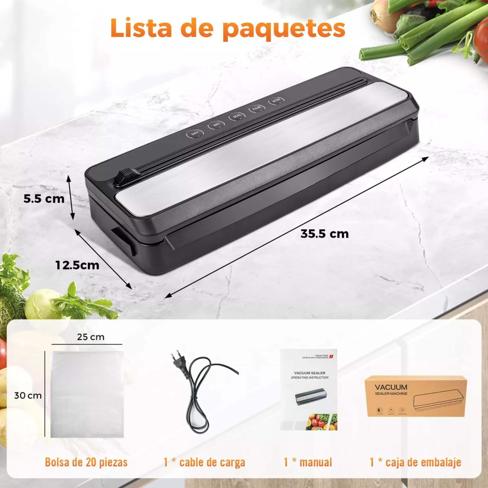 Empacadora Al Vacío Selladora Máquina Selladora Al Vacío