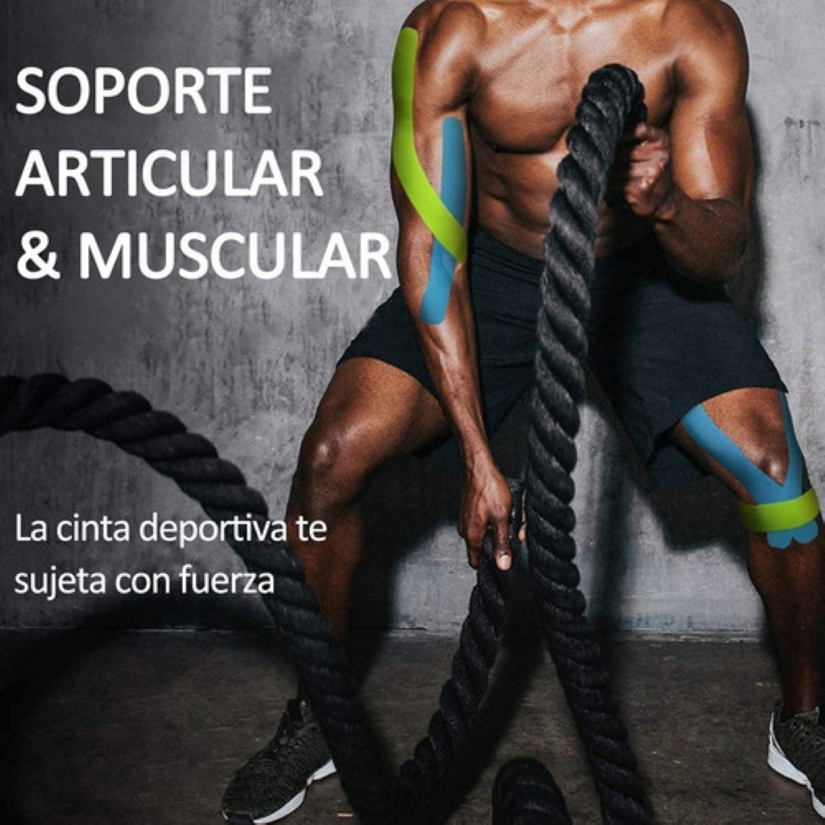 Cinta Tape Kinesiológicas Vendaje Neuromuscular Tape 5 m x 5 cm Combinación Híbrida De Color 1