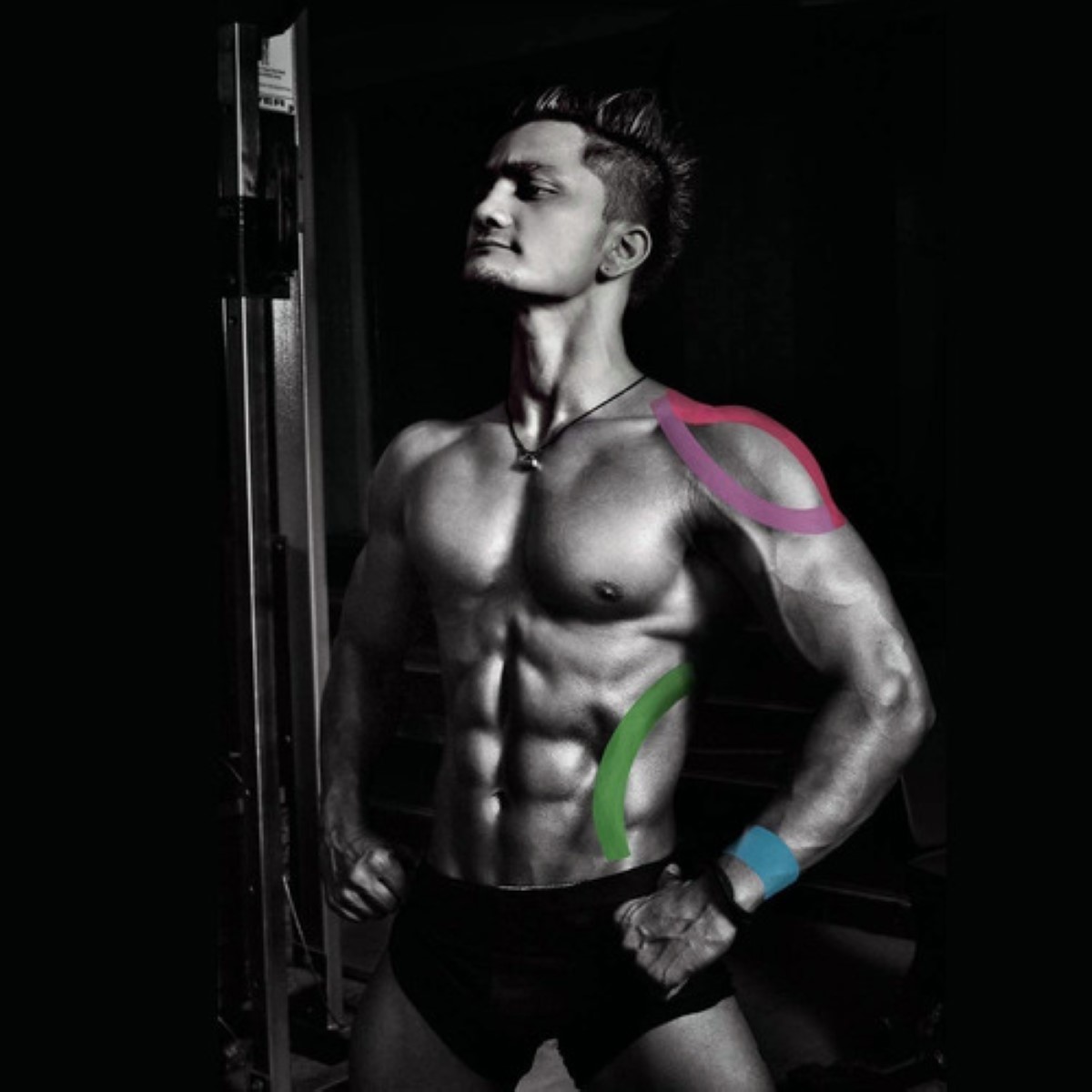Cinta Tape Kinesiológicas Vendaje Neuromuscular Tape 5 m x 5 cm Combinación Híbrida De Color 1