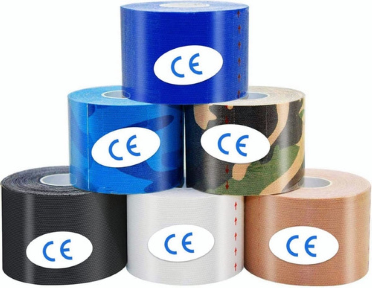 Cinta Tape Kinesiológicas Vendaje Neuromuscular Tape 5 m x 5 cm Combinación Híbrida De Color 1