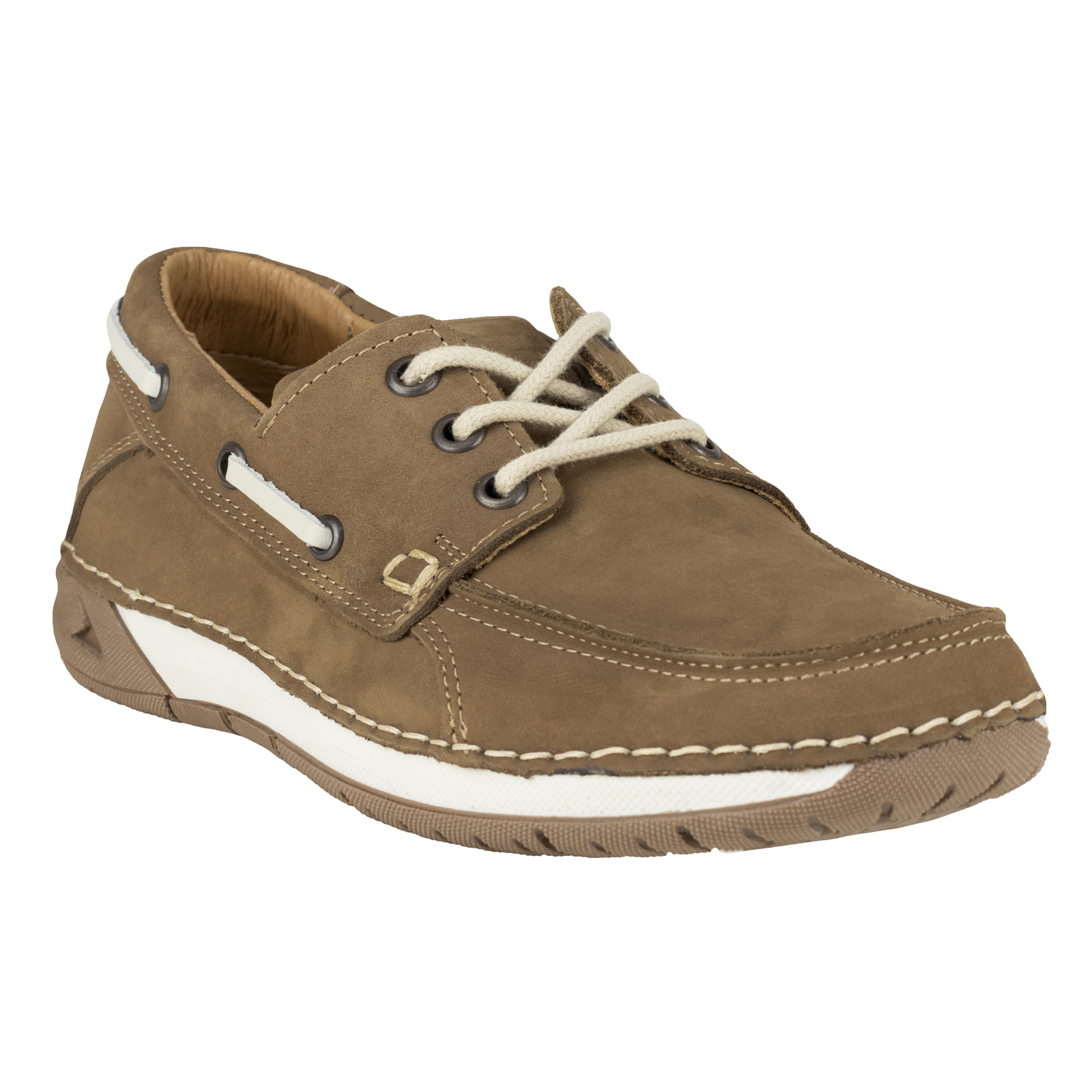  Zapato Hombre Nautico Lobo Solo 8438 Nobuk Grey Piel Graneada