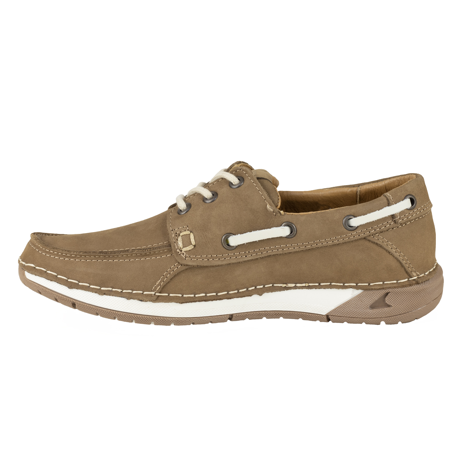  Zapato Hombre Nautico Lobo Solo 8438 Nobuk Grey Piel Graneada