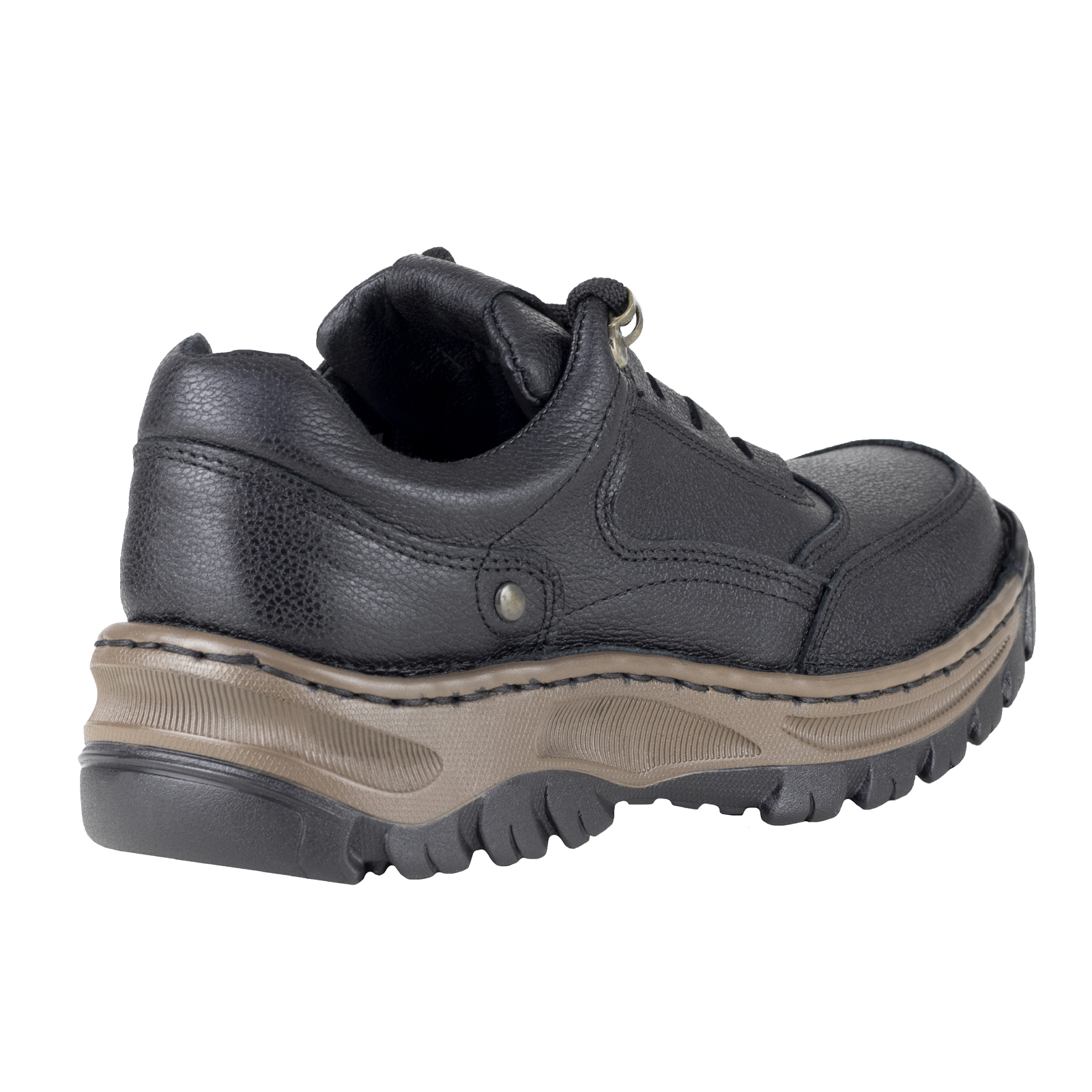 Zapato Negro Choclo Robusto Para Hombre Lobo Solo 9061 Piel