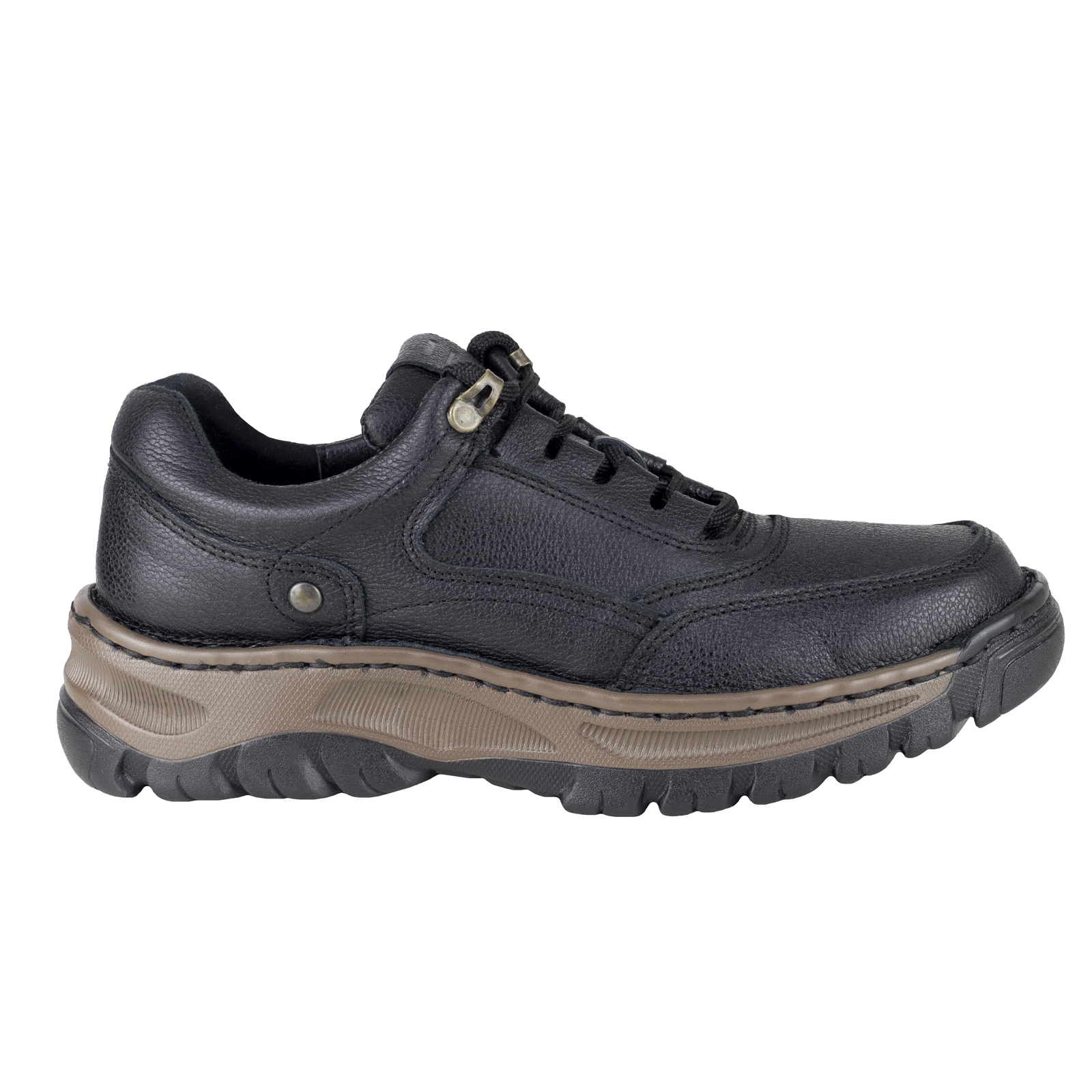 Zapato Negro Choclo Robusto Para Hombre Lobo Solo 9061 Piel