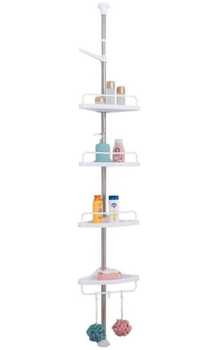 Esquinero Para Baño Organizador Para Regadera Con 4 Niveles blanco