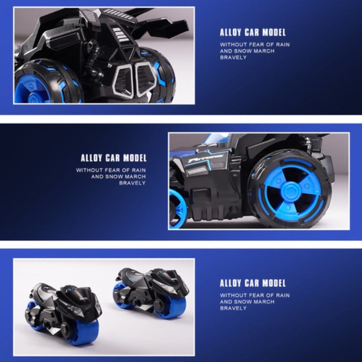 Juguete Coche Con Luz Música 3 En 1 Catapulta Carro Niño negro azul
