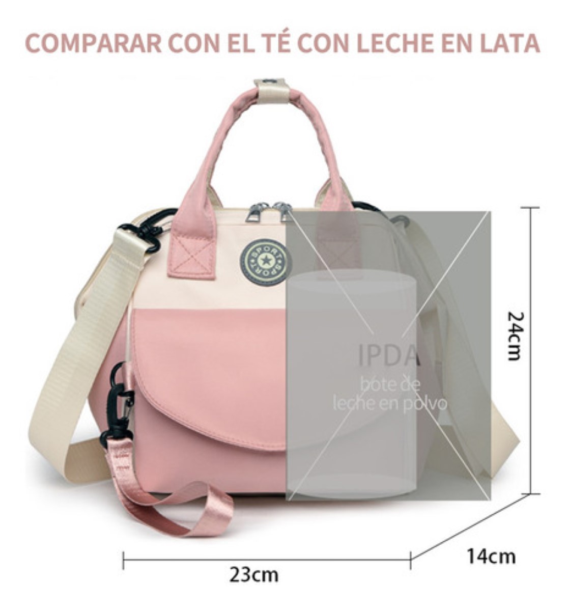 Pañaleras Moderna Multifuncional Mochila verde con blanco