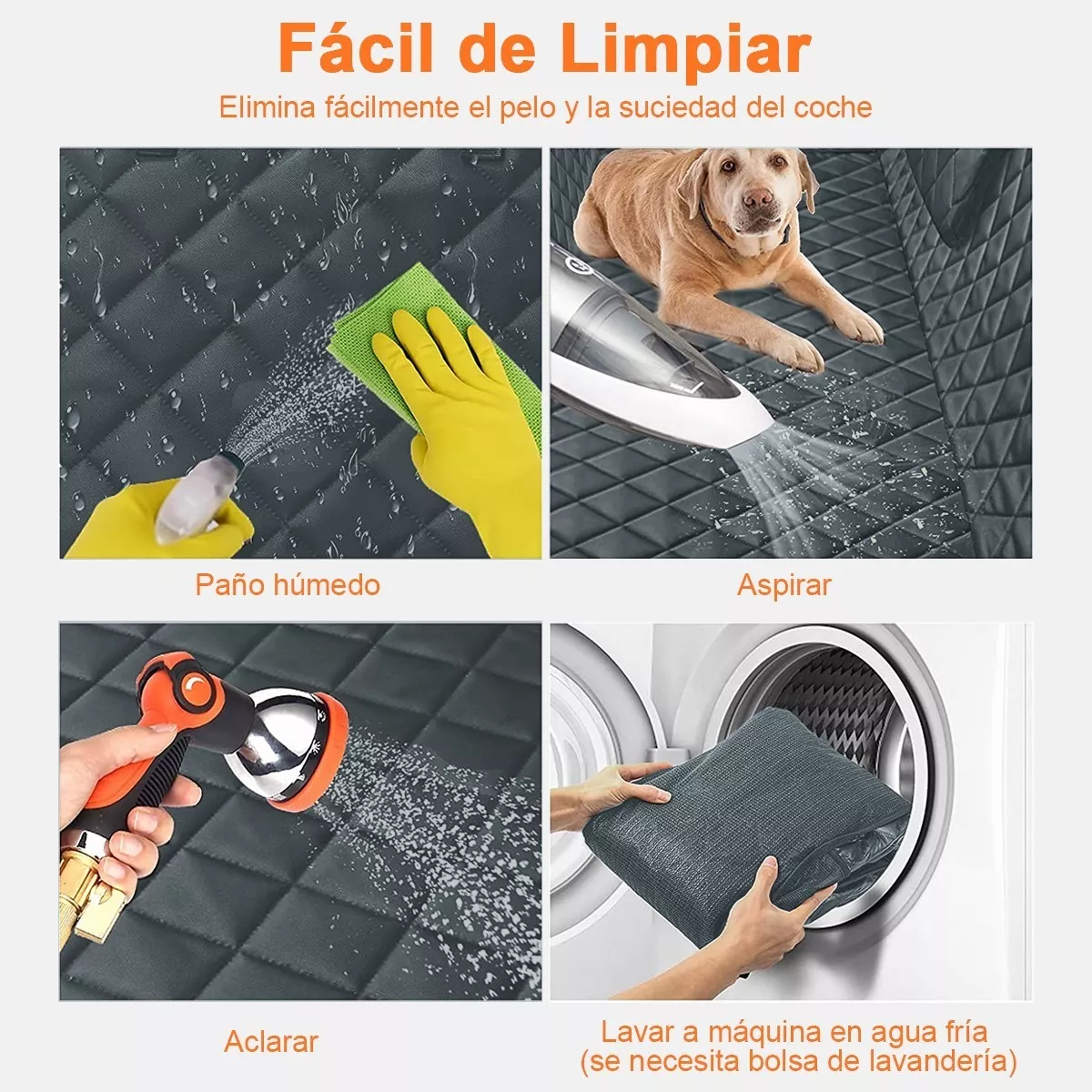 Cubre De Asiento Auto Perro Funda Protector De Coche Mascota