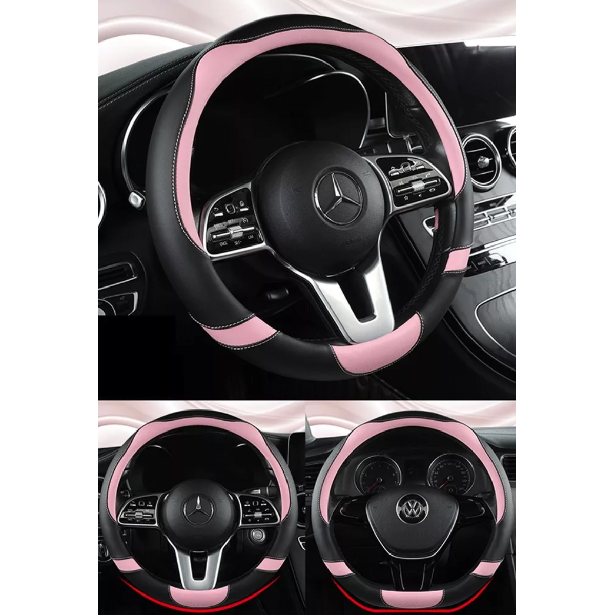 Funda Protector Cubre Volante Accesorios Auto Mujer O/d 38cm