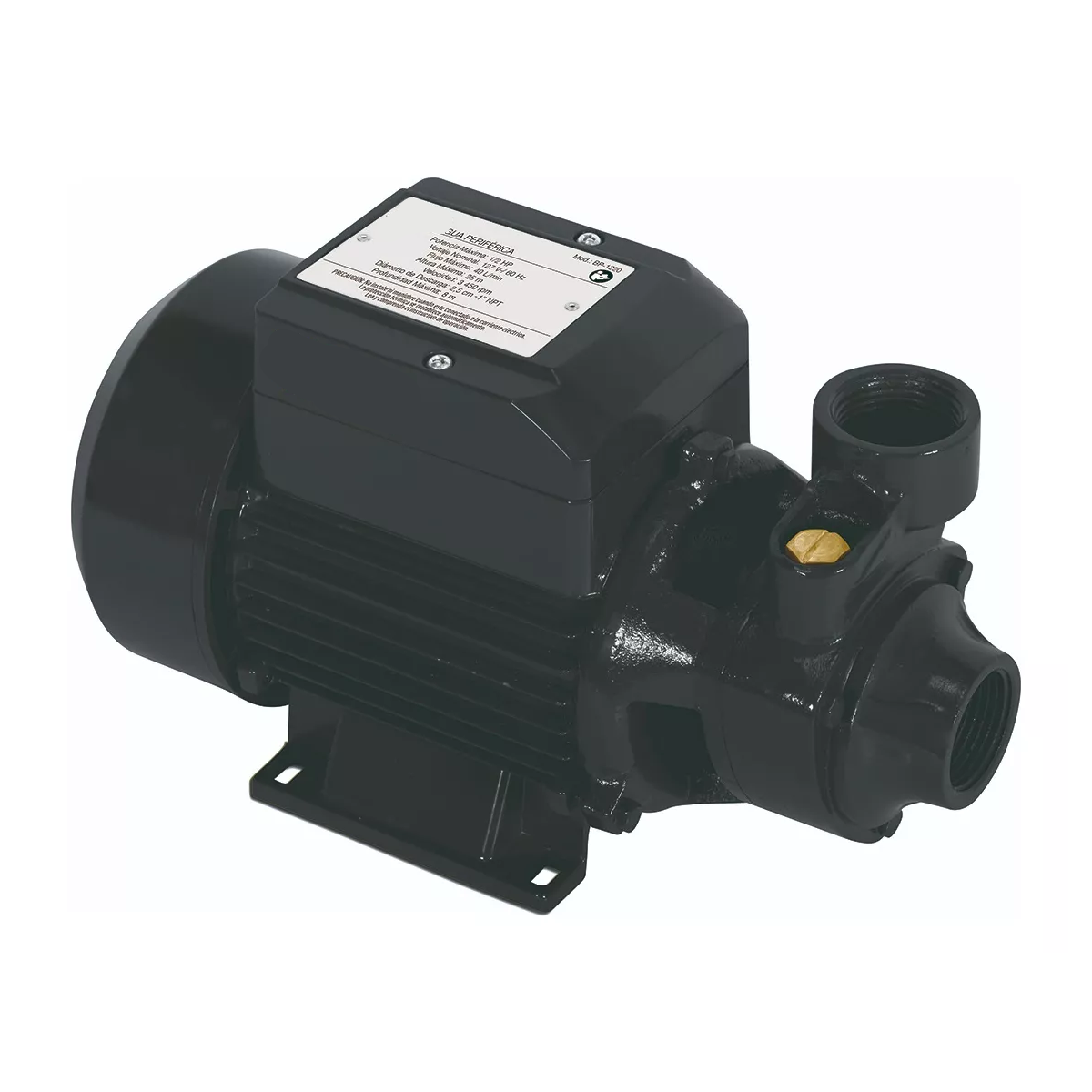 Bomba De Agua Periférica 1/2 Hp Bp-1220 Frecuencia 127v/160Hdz