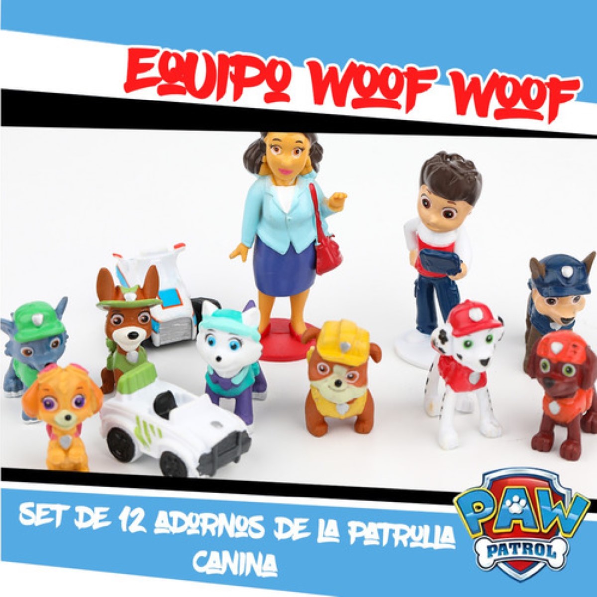 Juego De Paw Patrol Para Niños 12 Pcs Decoración De Tartas multicolor estilo 2
