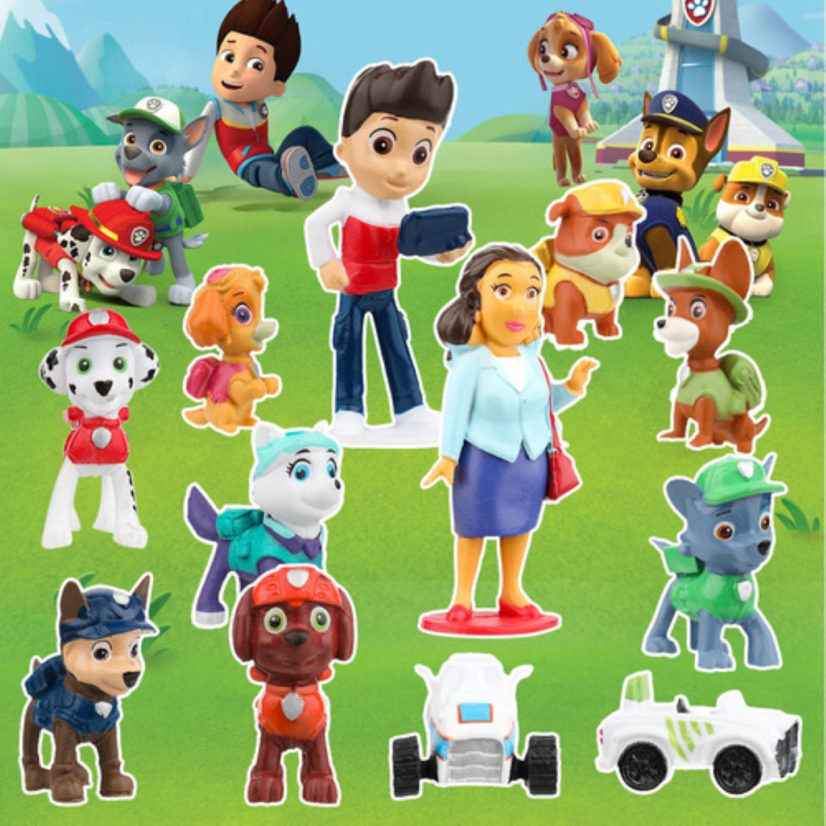 Juego De Paw Patrol Para Niños 12 Pcs Decoración De Tartas multicolor estilo 2