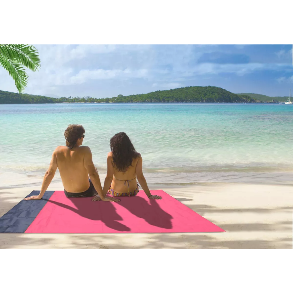 Tapete De Picnic Impermeable Acampar Playa Manta 210x200cm Rosa