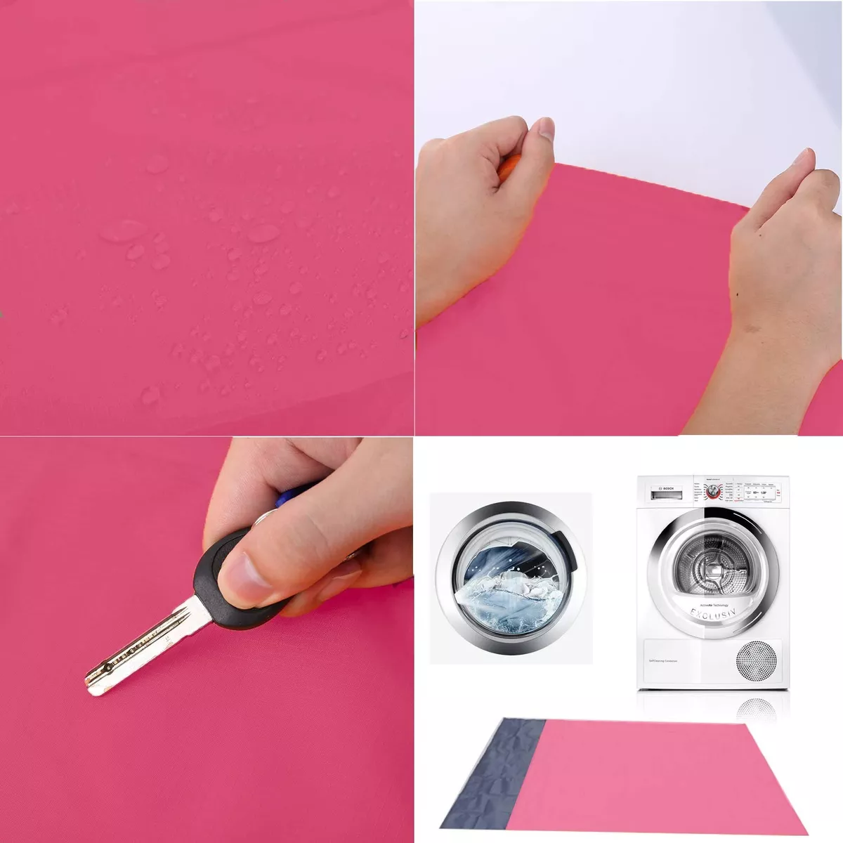 Tapete De Picnic Impermeable Acampar Playa Manta 210x200cm Rosa