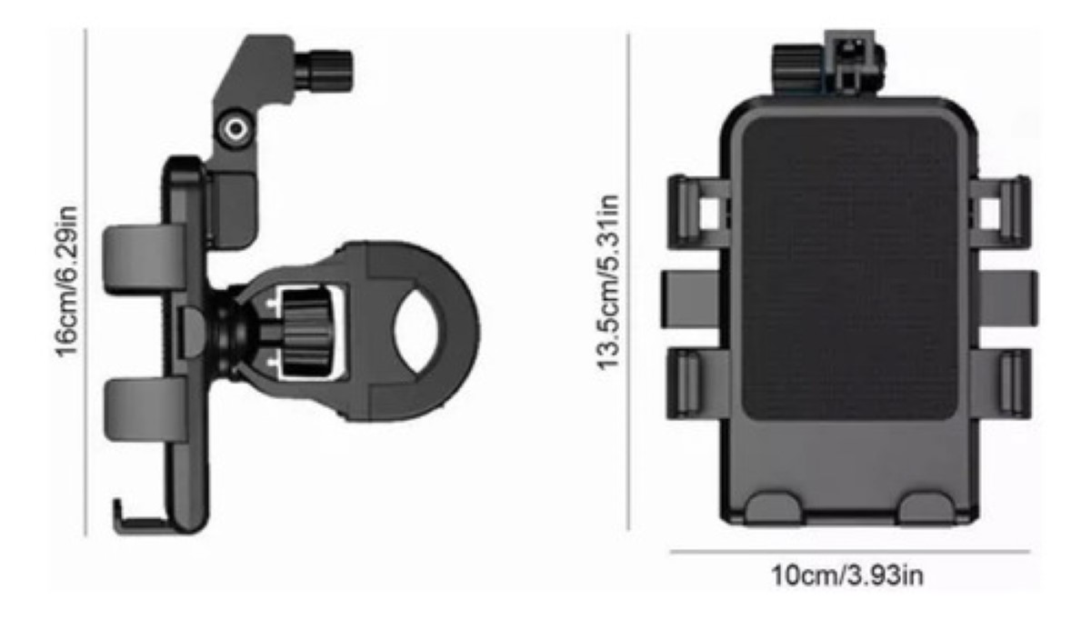Soporte Celular Moto/bicicleta Con Base Paraguas Impermeable negro