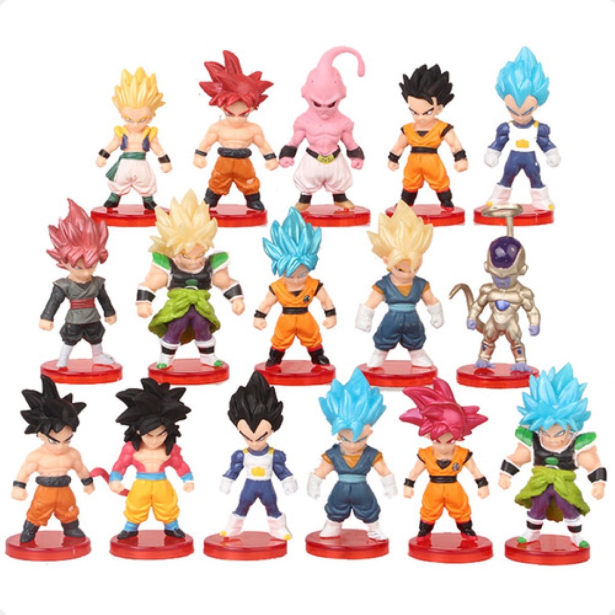 Dragon Ball Juguetes Mini Colección 16 Piezas 7 Cm Goku Etc
