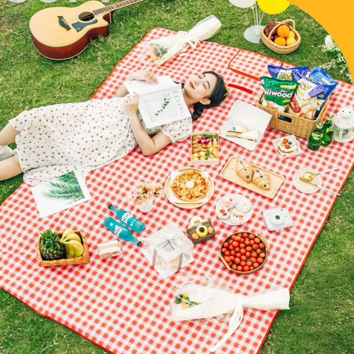 Tapete De Picnic Impermeable Acampar Playa Manta 150x200cm Rojo