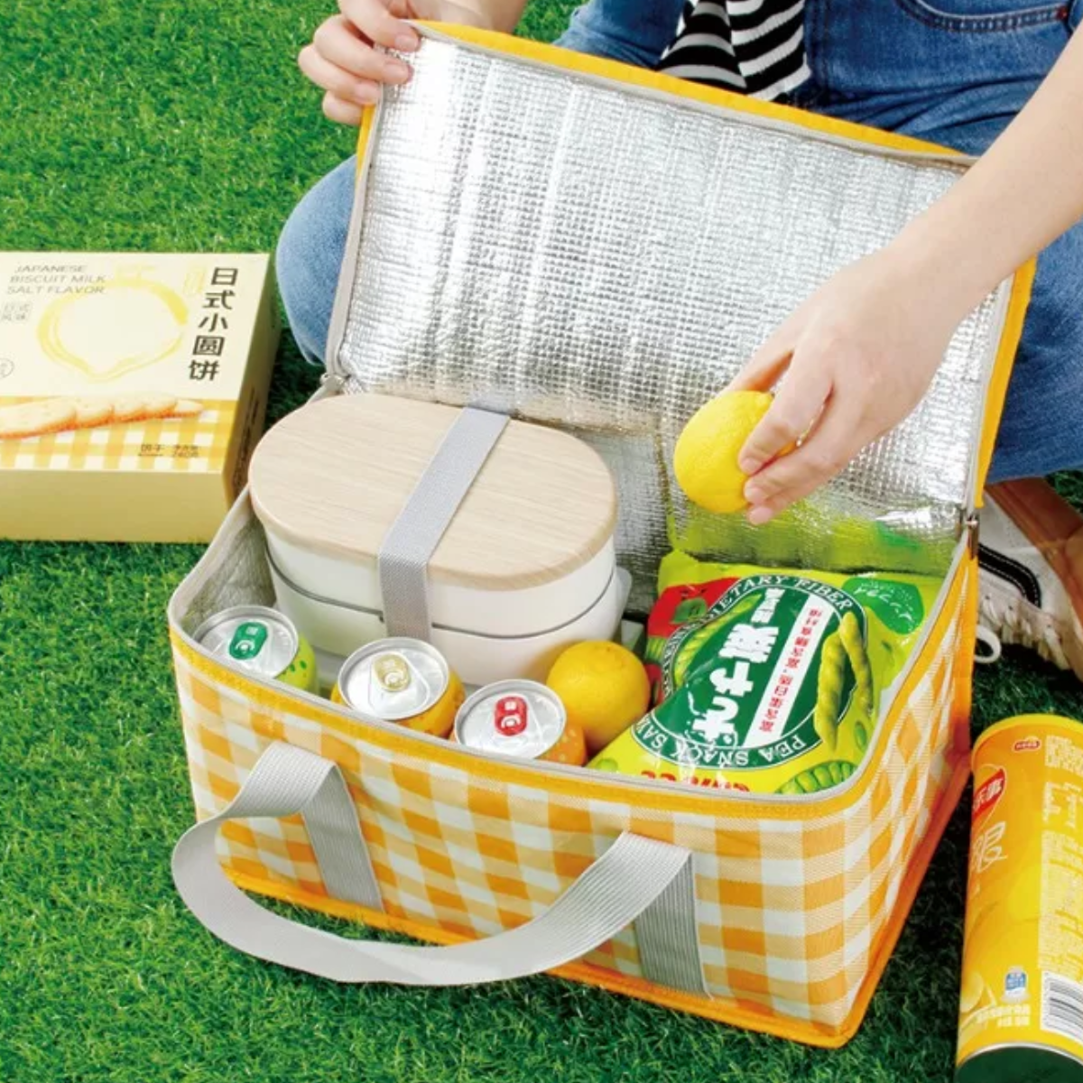 Bolsa De Picnic Para Camping Al Aire Libre De Gran Capacidad Amarillo