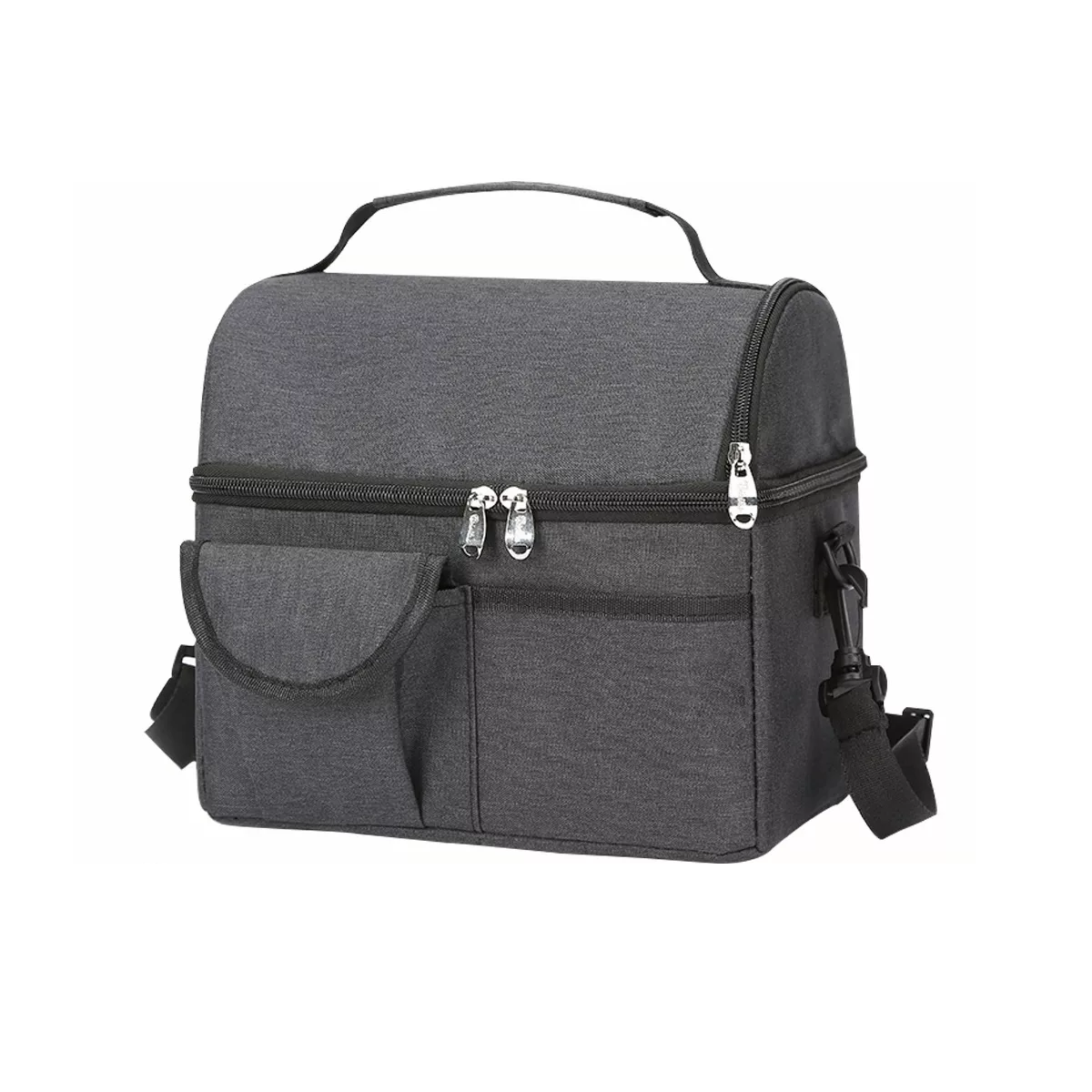 Bolsa De Almuerzo Lonchera Térmica Para Hombre O Mujer Negro