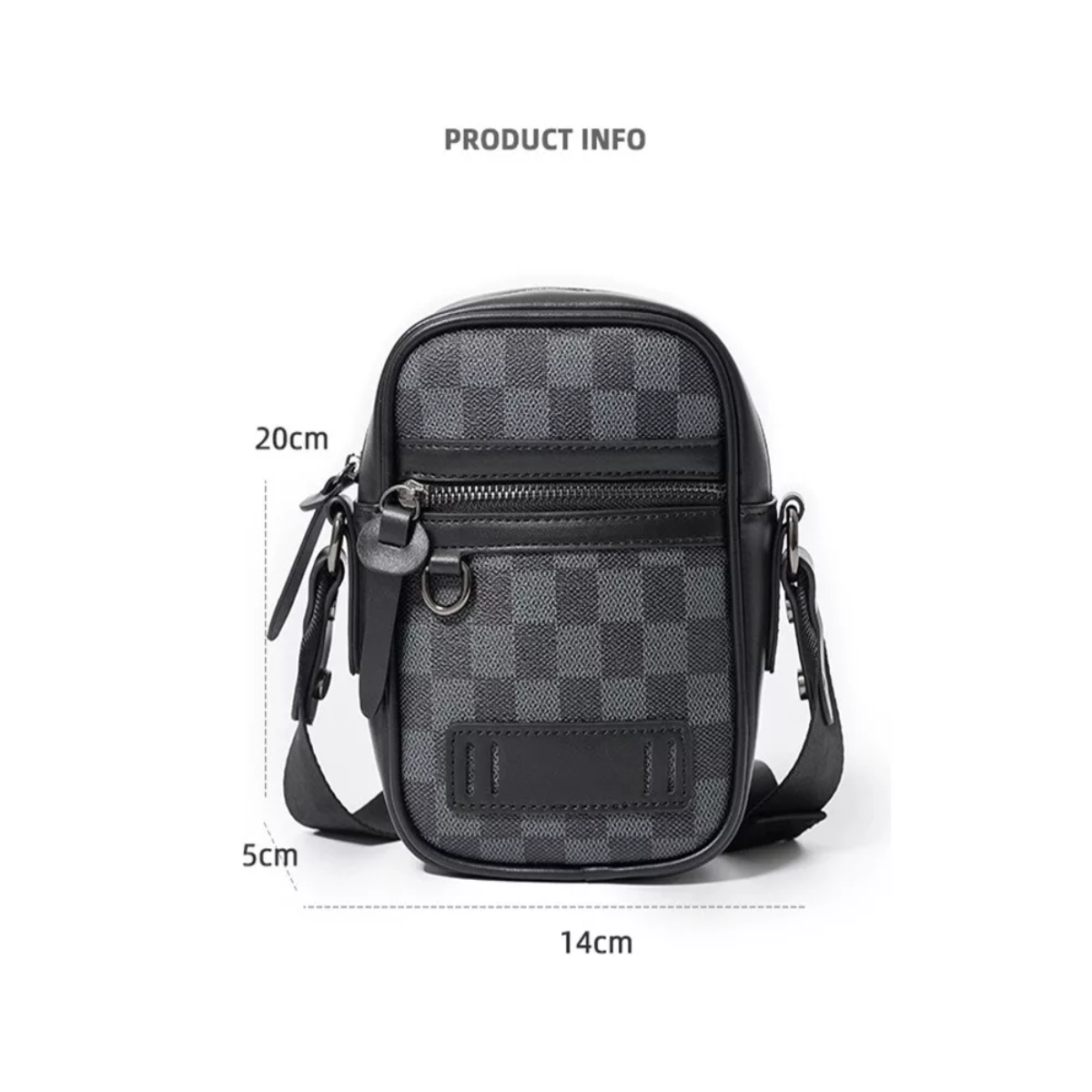 Bolso Para Hombre Crossbody Bandolera Maletin Moda Casual Negro Urbano