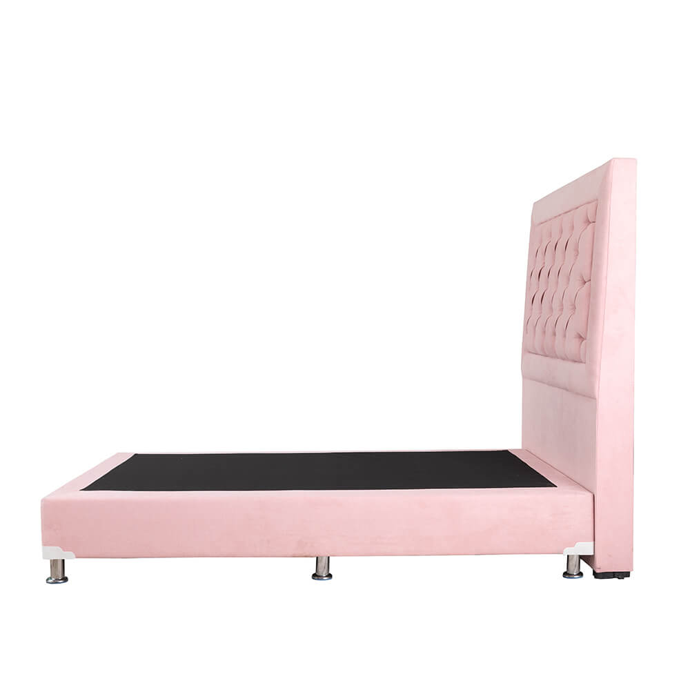Colchon Matrimonial Spring Air Omega Con Cabecera Dicasa Mary y Box Rosa
