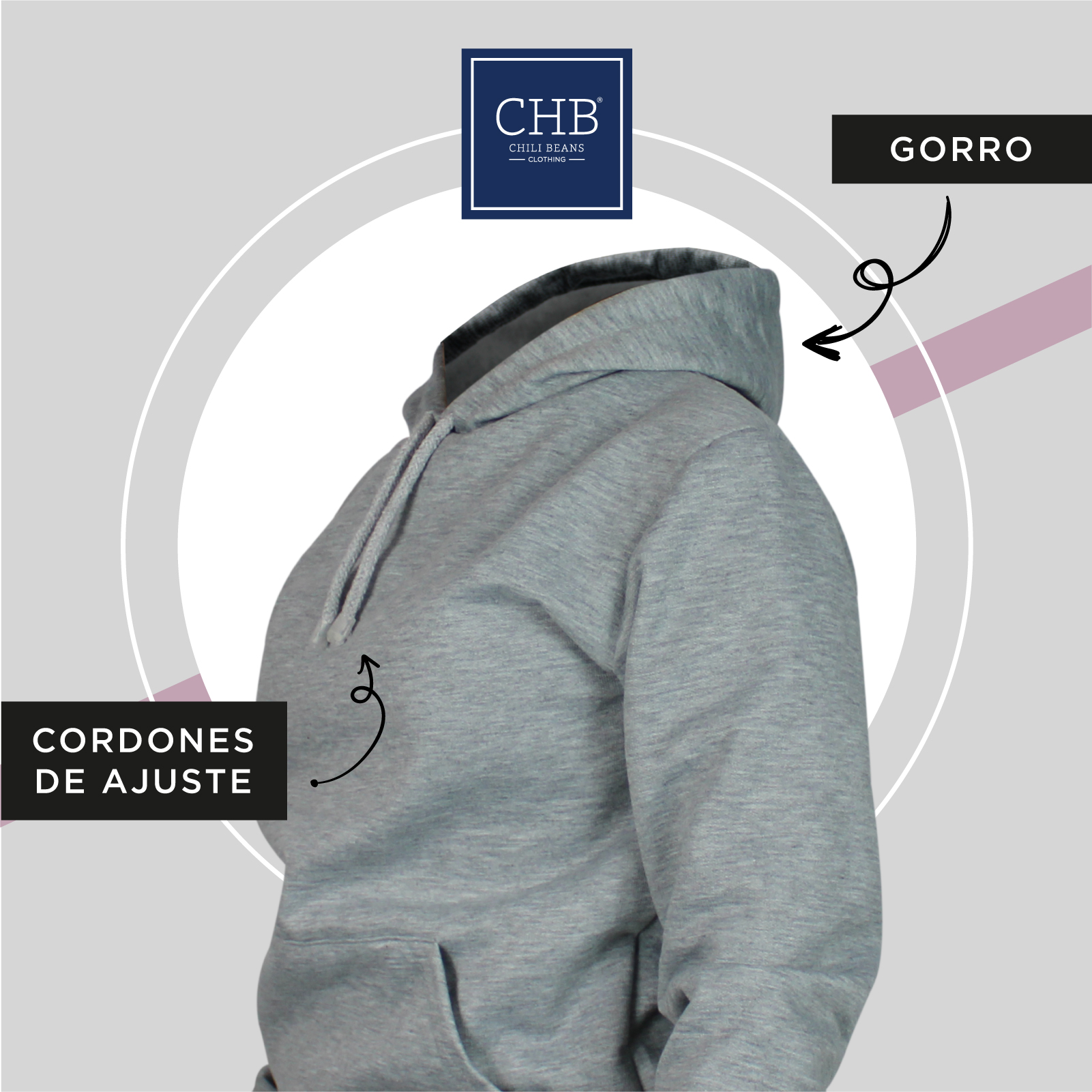 Sudadera Con Capucha Color Hueso Para Mujer CHB Chili Beans Clothing Co.