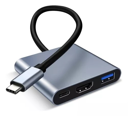 Adaptador Convertidor Usb 3.0 Tipo C A Hdmi 4k 3 En 1