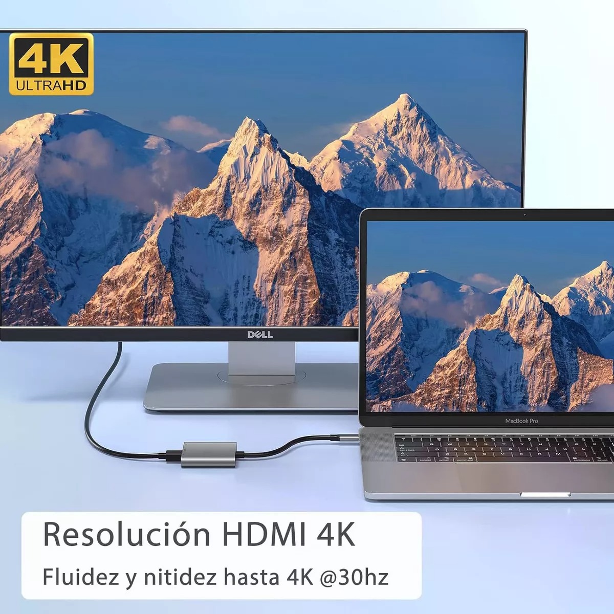Adaptador Convertidor Usb 3.0 Tipo C A Hdmi 4k 3 En 1