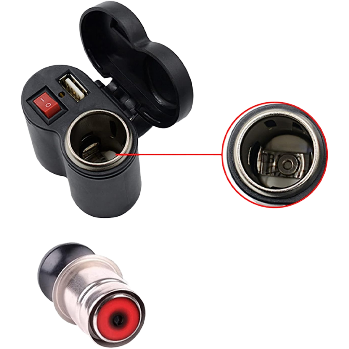 Adaptador de encendedor para moto D-bugg
