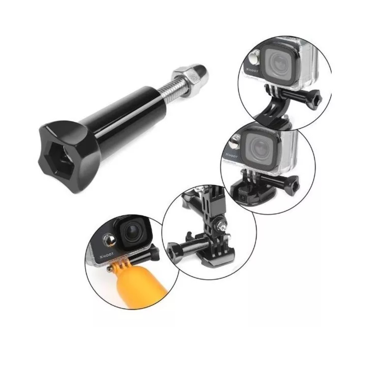 Tornillo Base montaje liberación rápida gancho J GoPro Hero SJCAM Insta360 accesorios Cámara Acción