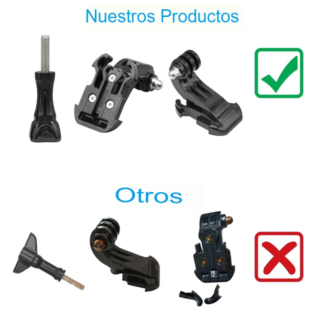 Tornillo Base montaje liberación rápida gancho J GoPro Hero SJCAM Insta360 accesorios Cámara Acción