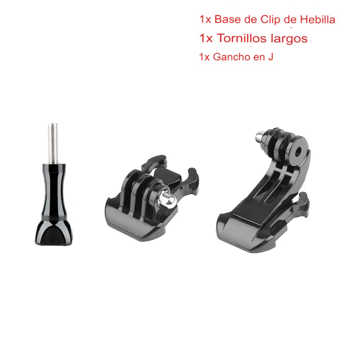 Tornillo Base montaje liberación rápida gancho J GoPro Hero SJCAM Insta360 accesorios Cámara Acción