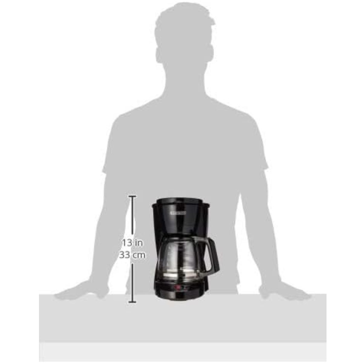 Cafetera Black + Decker con Jarra de Vidrio para 12 Tazas y Filtro Permanente, CM0941B