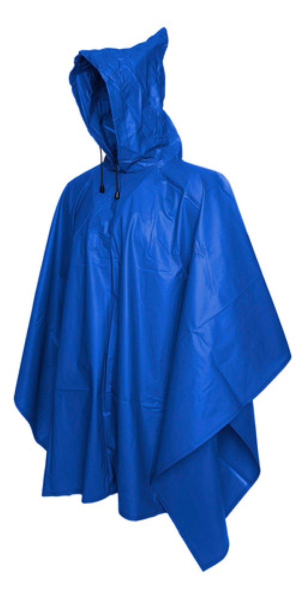 Capa Impermeable Portátil Para Lluvia Tipo Manga Con Capucha azul marino