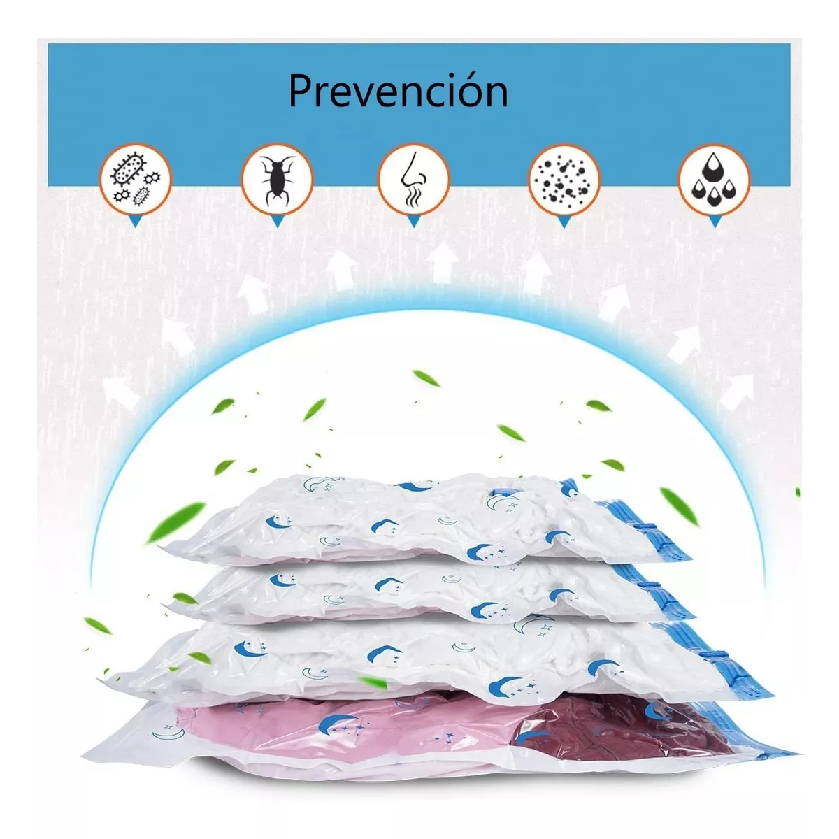 Bolsas De Vacío Para Ropa Con Bomba Eléctrica, 12 Pzs