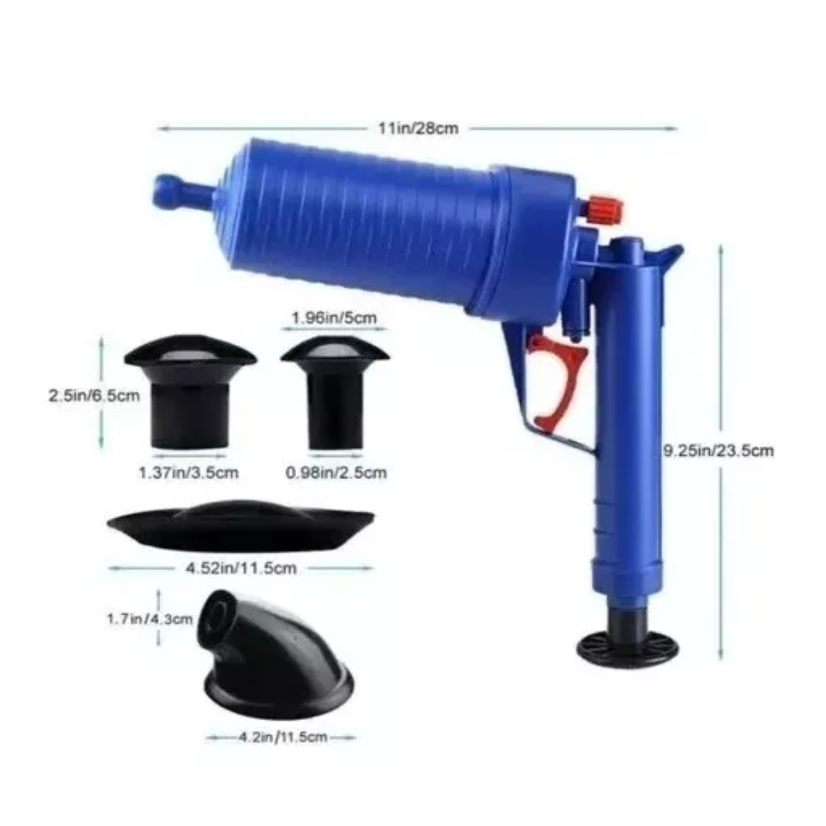 Pistola Destapa Caños De Aire Comprimido Para Baño Practico