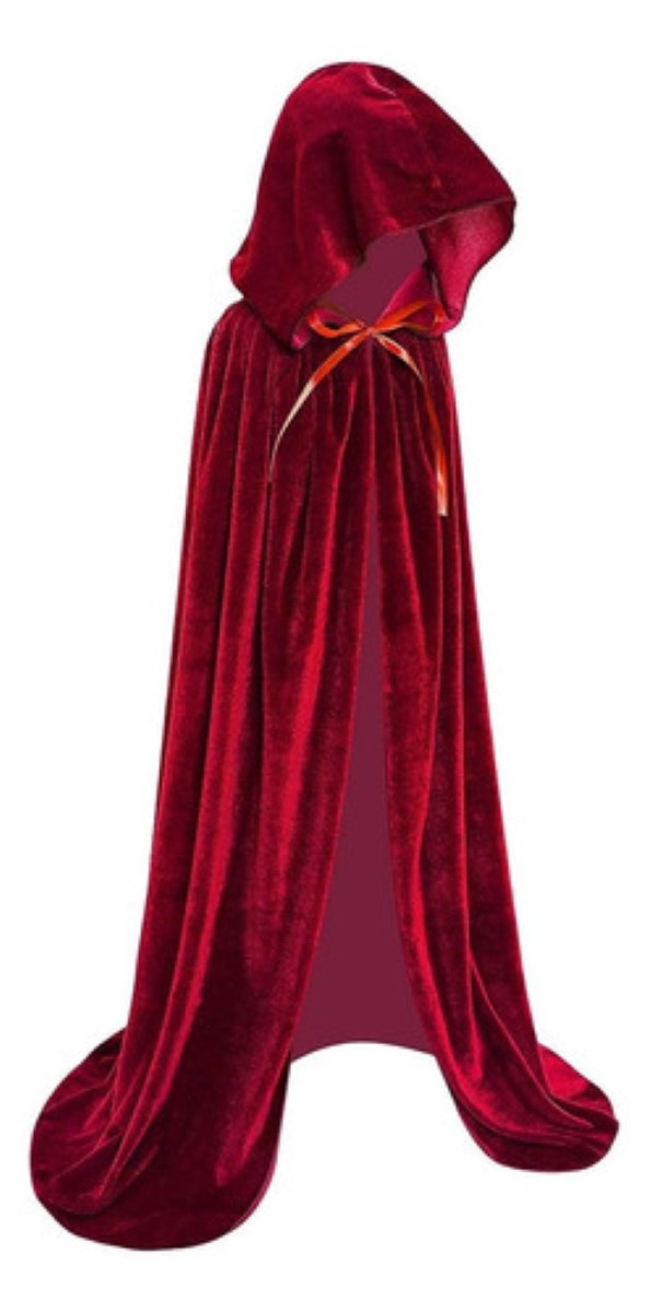 Disfraz Cosplay Capa Con Capucha Capa De Halloween 170 Cm ROJO