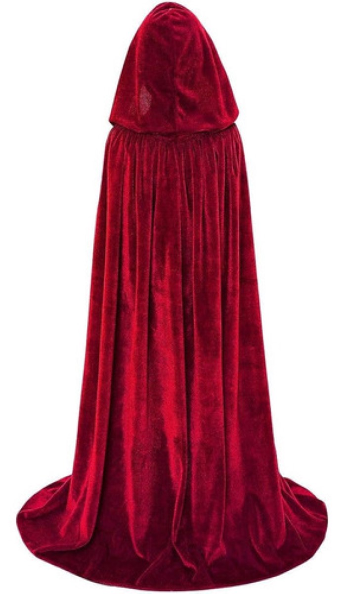 Disfraz Cosplay Capa Con Capucha Capa De Halloween 170 Cm ROJO