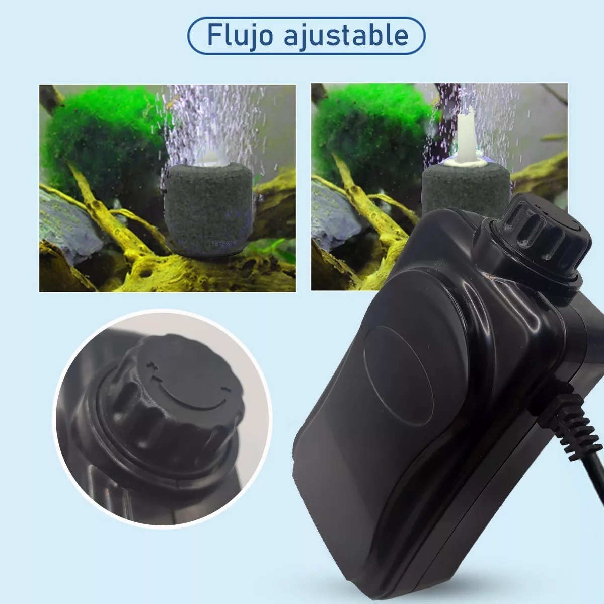 Bomba De Aire Peces Pecera Acuario 2 Salidas 180l/h