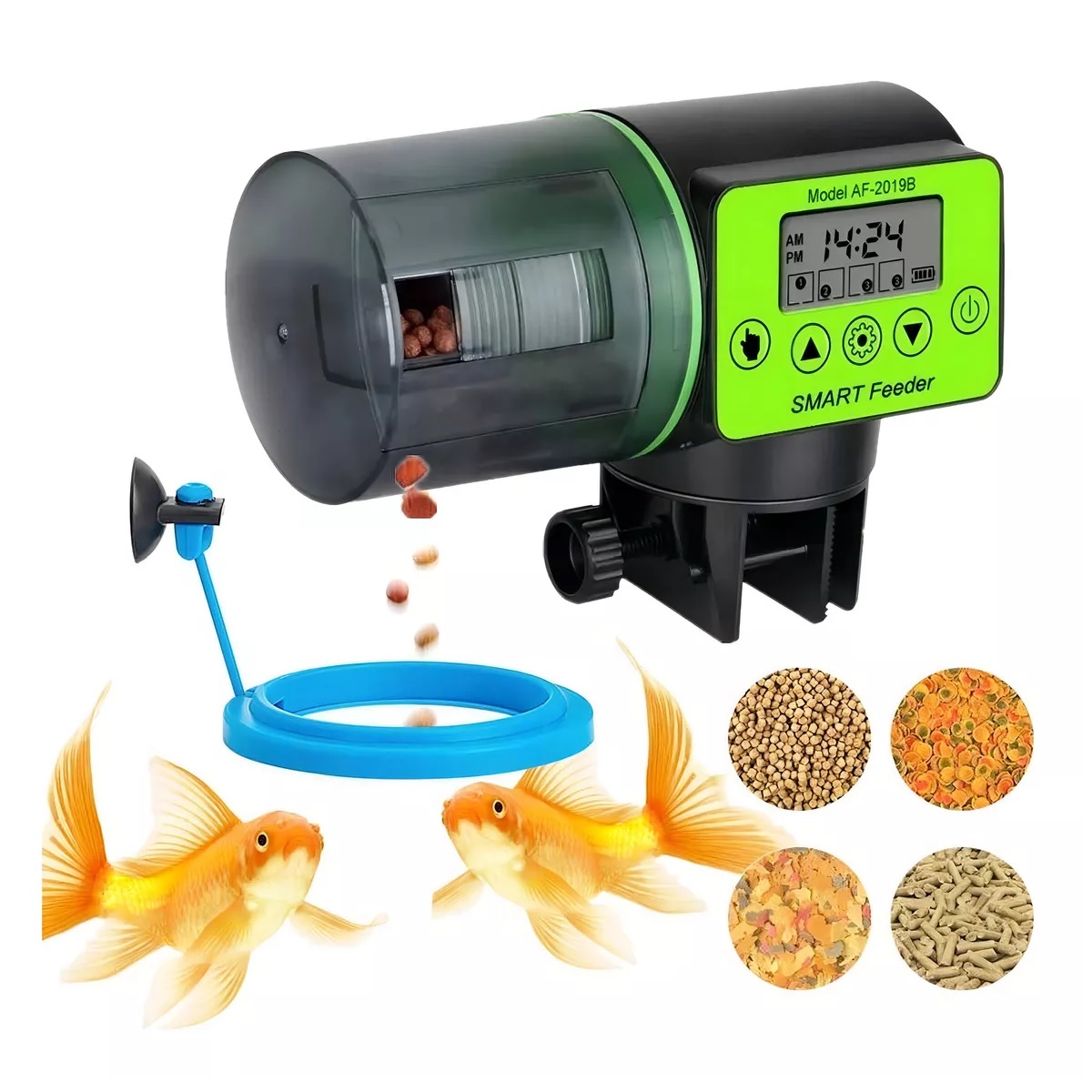Automático Dispensador Alimento Para Peces Capacidad 200ml