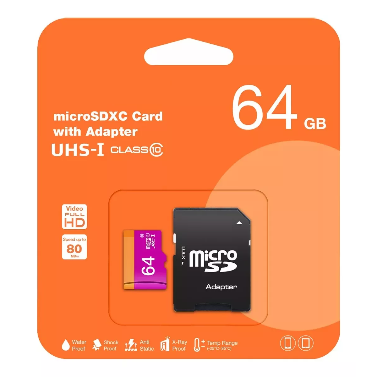 Memoria Micro Sd 64gb Adata Adaptador Clase 10 Full Hd Nueva